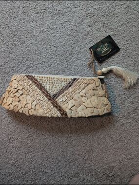 NWT Sun And Sand Clutch Bag with Tassel